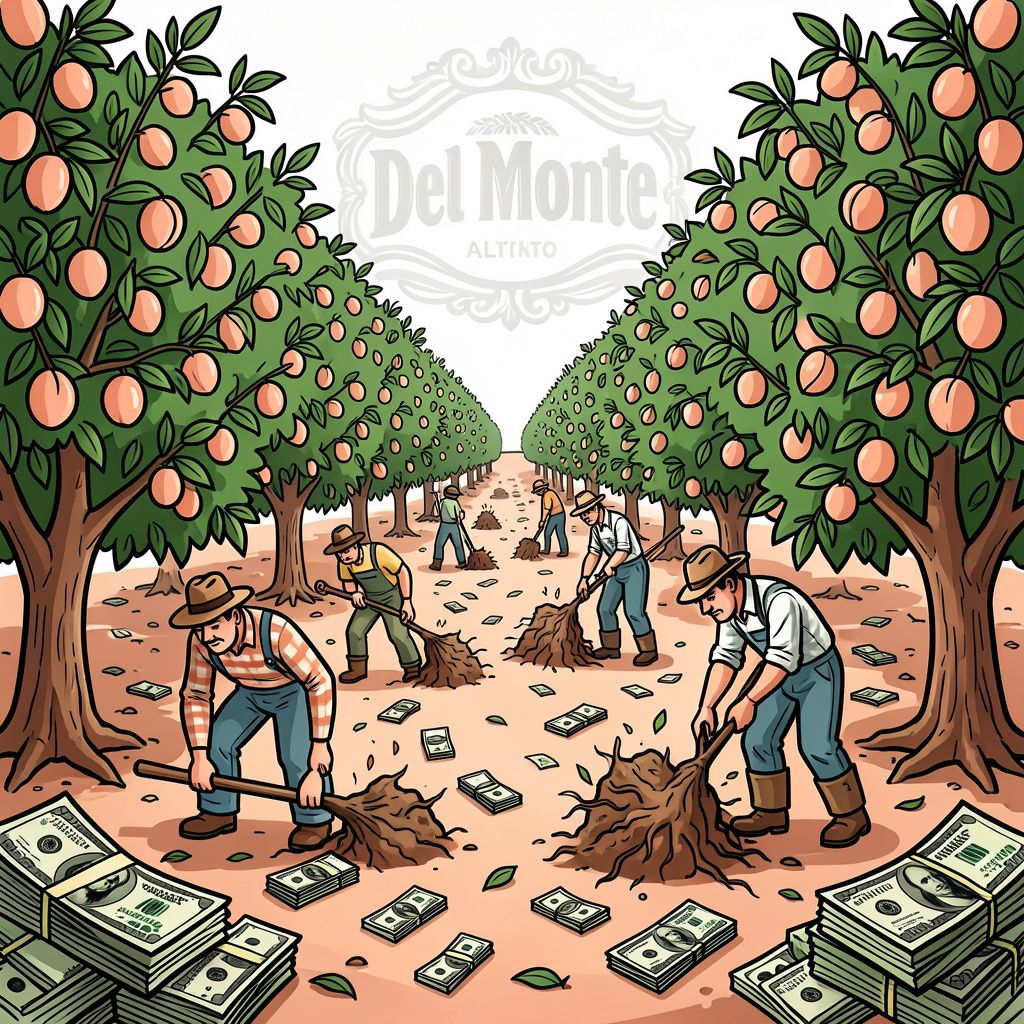 California Peach Farmers Uproot 420,000 Trees Following Del Monte's Financial Collapse