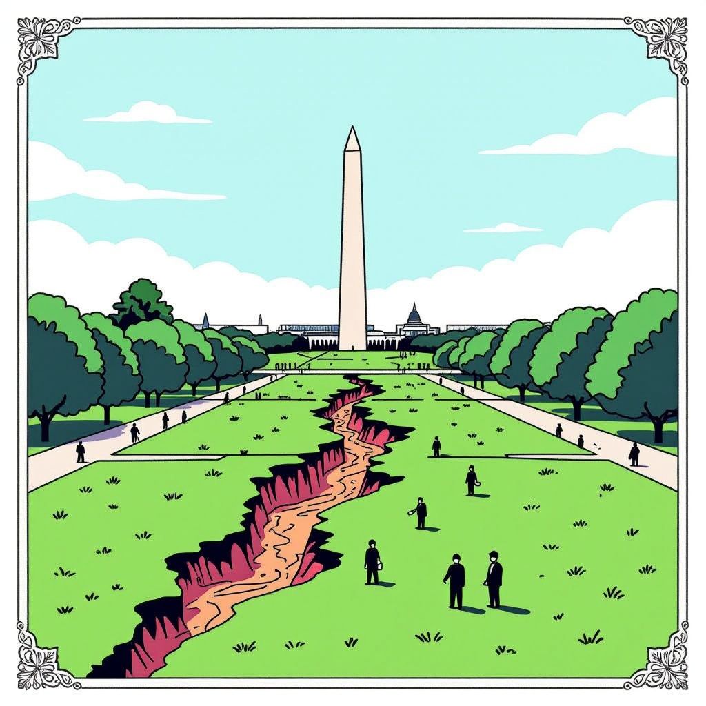 Massive Protest Message Etched on National Mall Sparks Federal Investigation
