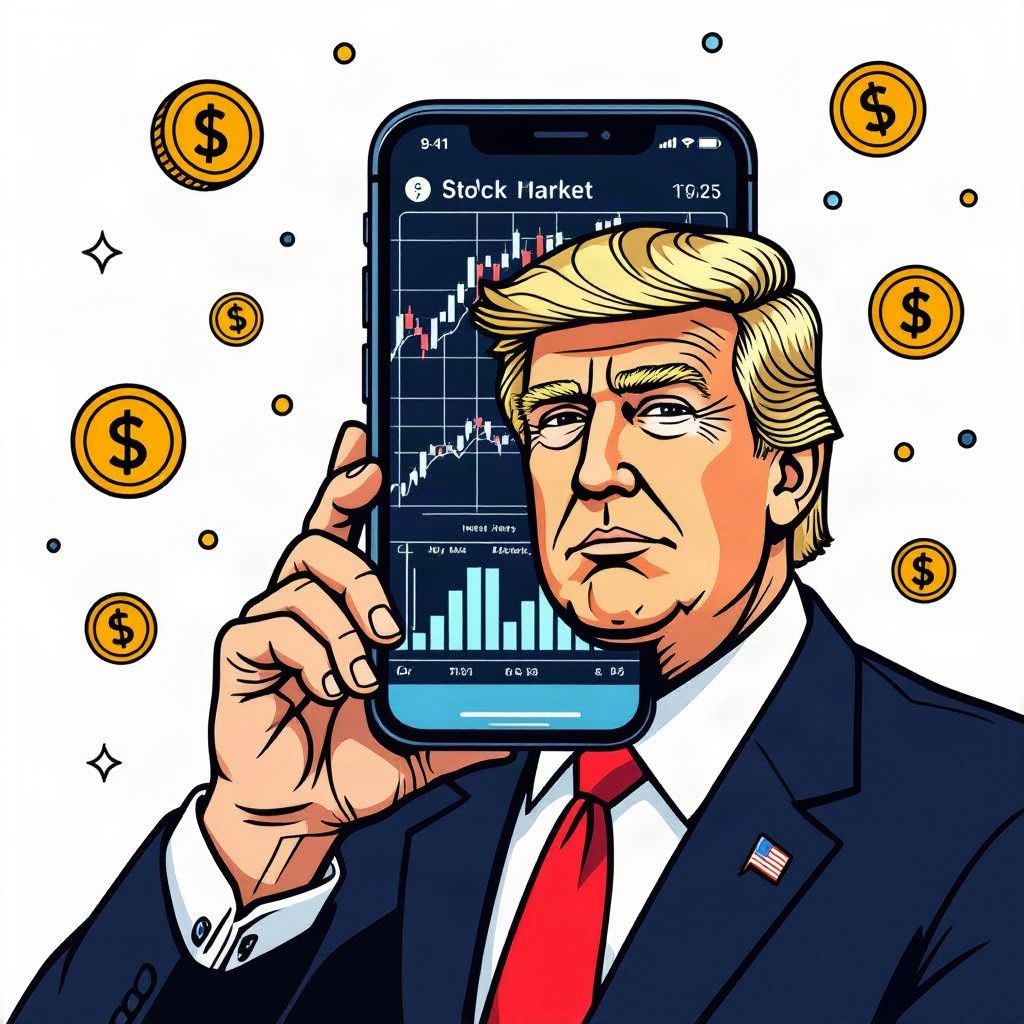 US President Claims Massive Stock Gains in Online Media Post