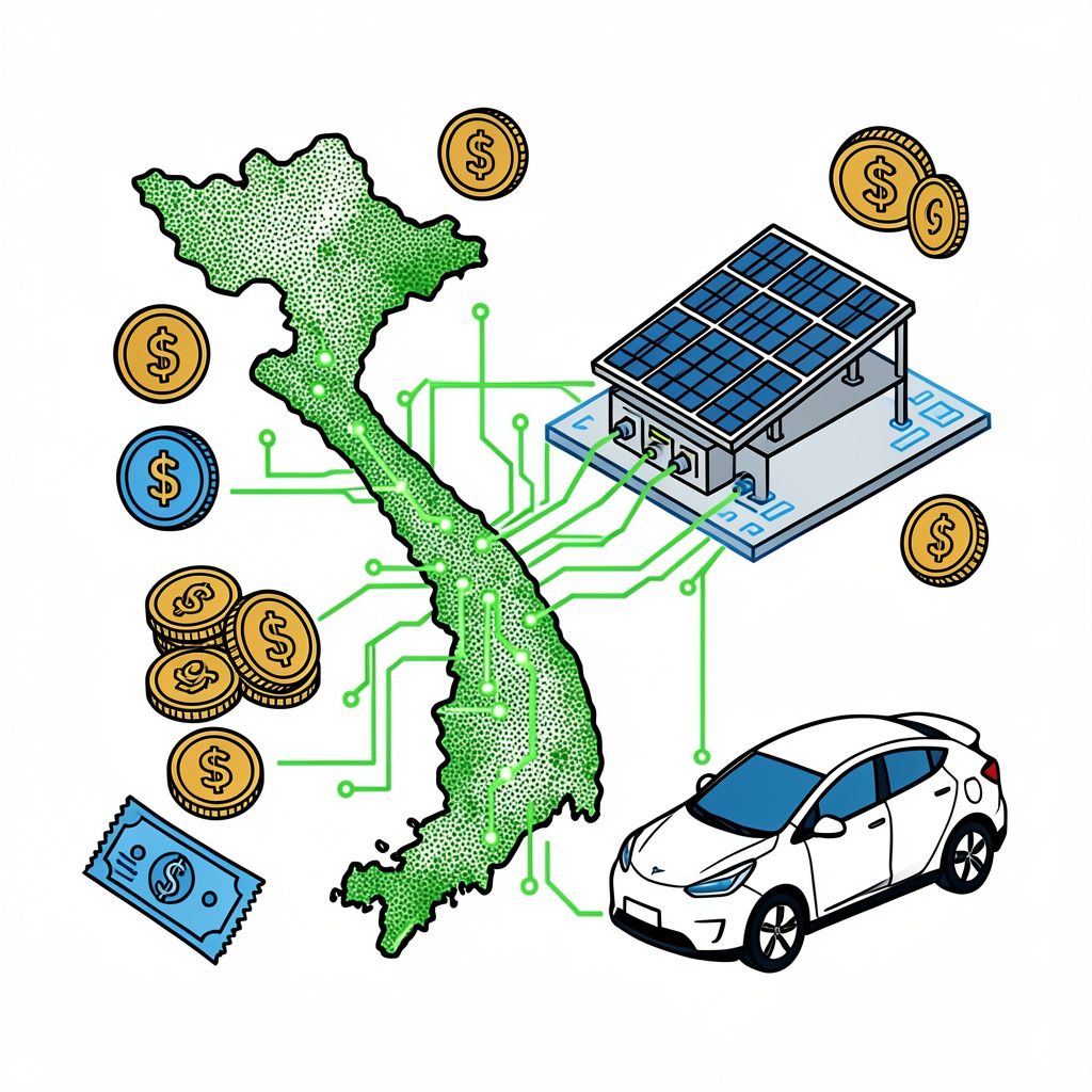 Vietnam Plans New Power System to Connect Home Solar and Electric Vehicles