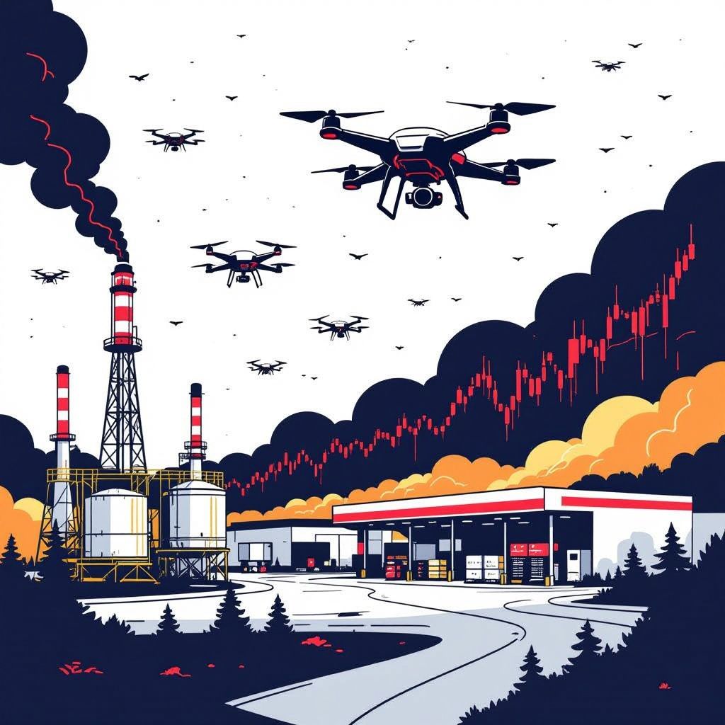 Ukrainian Drones Strike Major Energy and Logistics Hubs Near Moscow