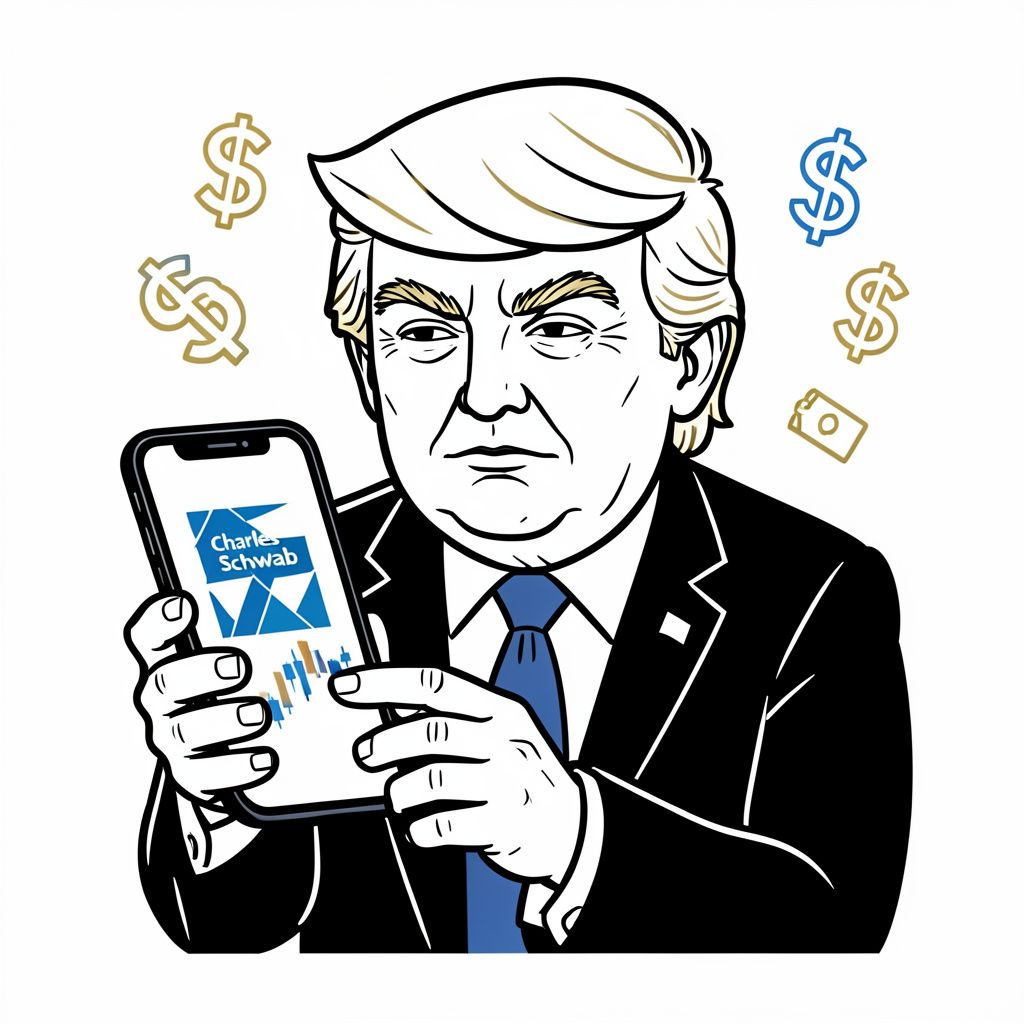 Charles Schwab Revealed as the Broker Behind Donald Trump's Sudden Stock Trading Surge