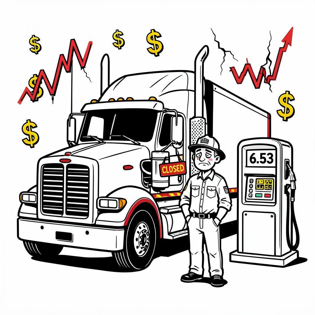 Surging Fuel Costs Force American Trucking Companies Into Bankruptcy