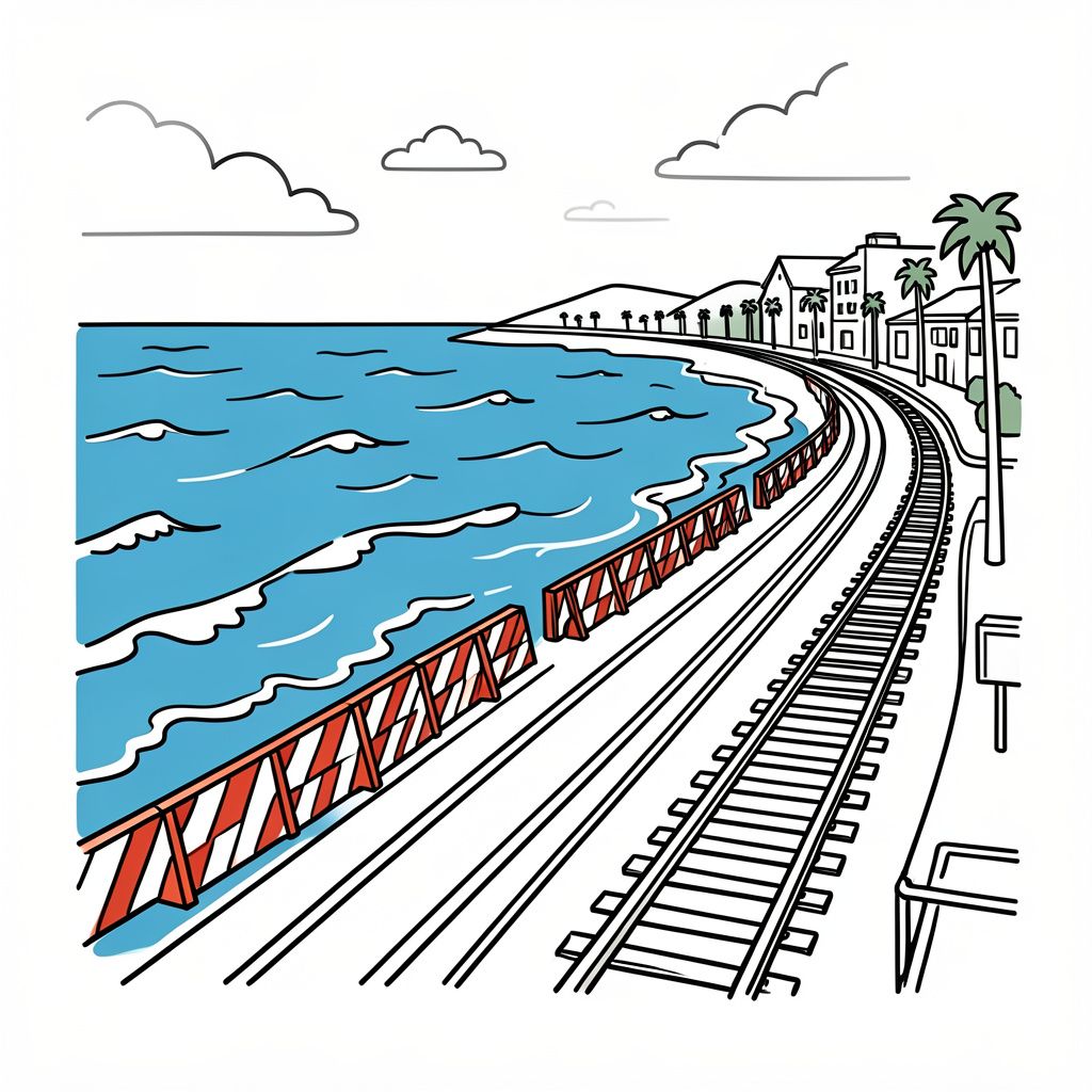 Unusually High Ocean Tides Threaten California Coastal Cities and Rail Travel