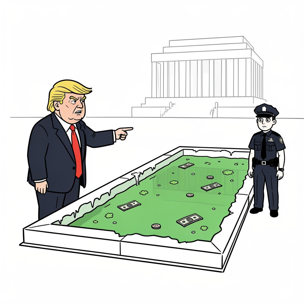 Trump Orders Drainage of Lincoln Memorial Reflecting Pool After Vandalism Claims Spark Controversy