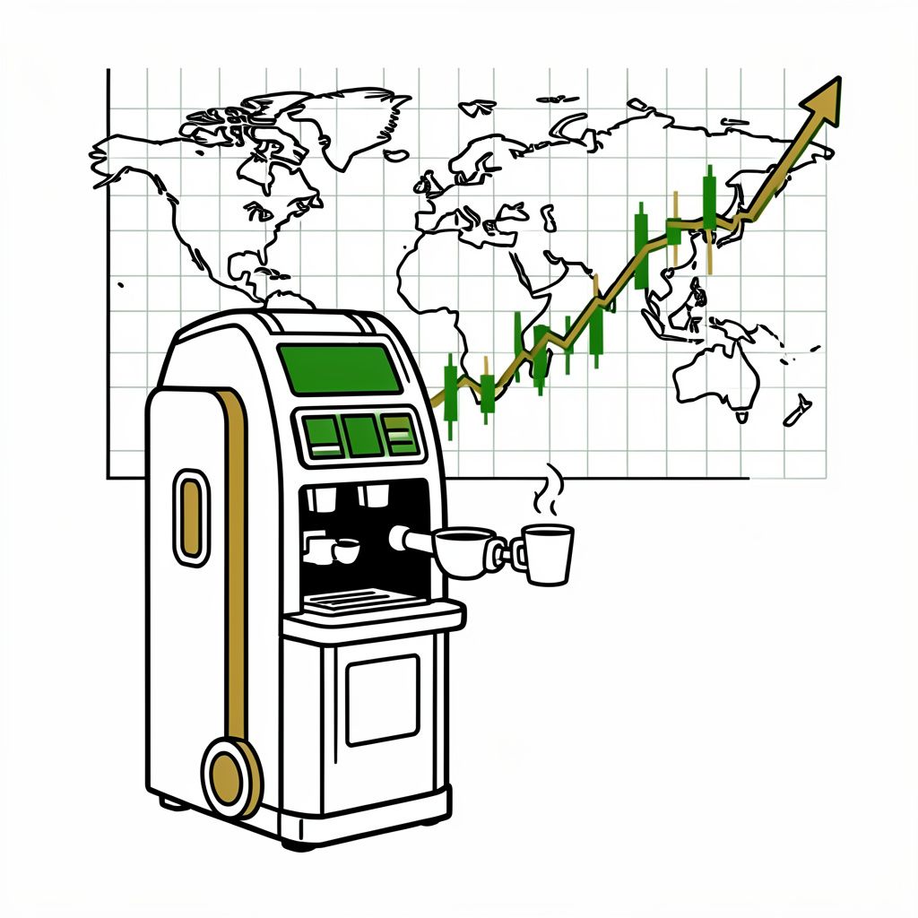 Global Retail Shifts as Robotic Coffee Kiosks Reach 60 Countries