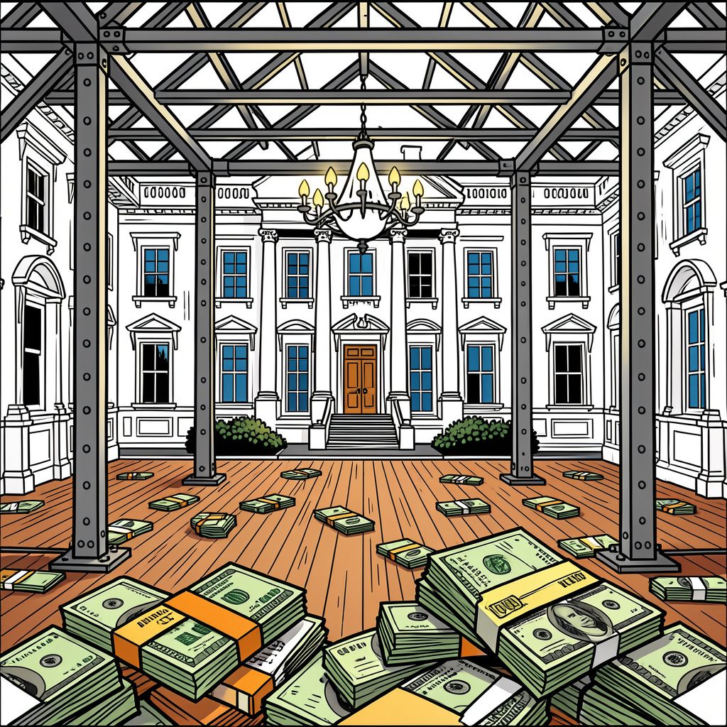 Foreign Steel in the New White House Ballroom Sparks Economic Policy Debate