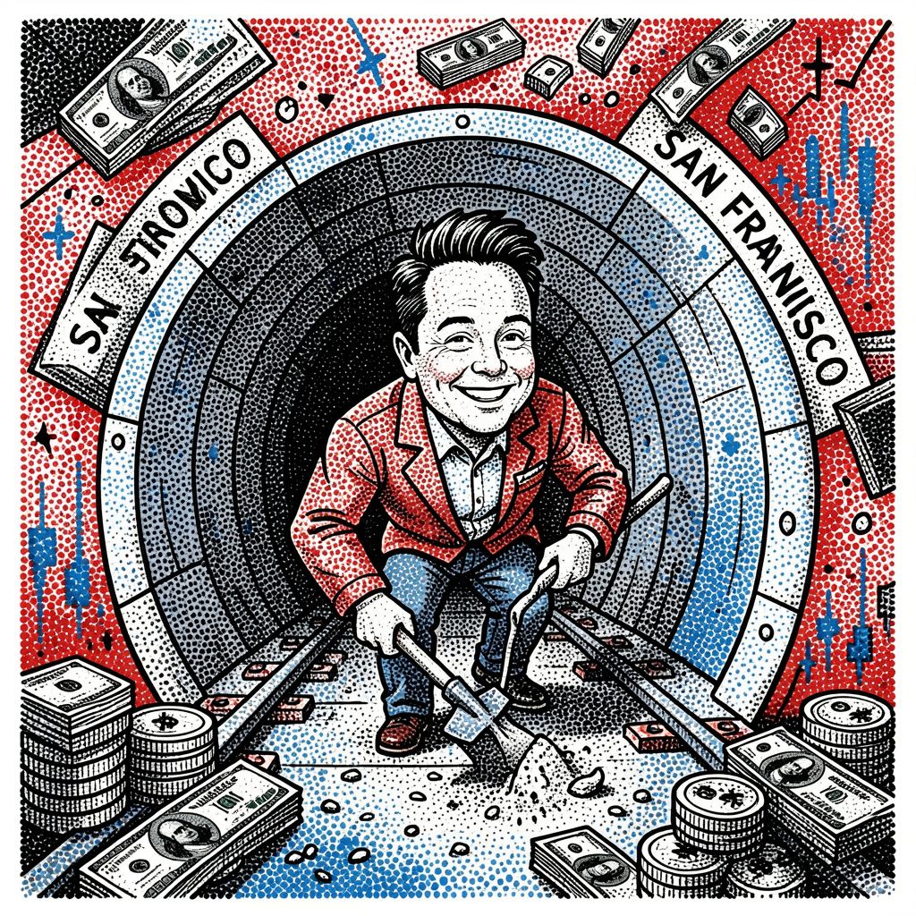 Elon Musk Challenges California's Rail Project with a Low-Cost Underground Transit Alternative