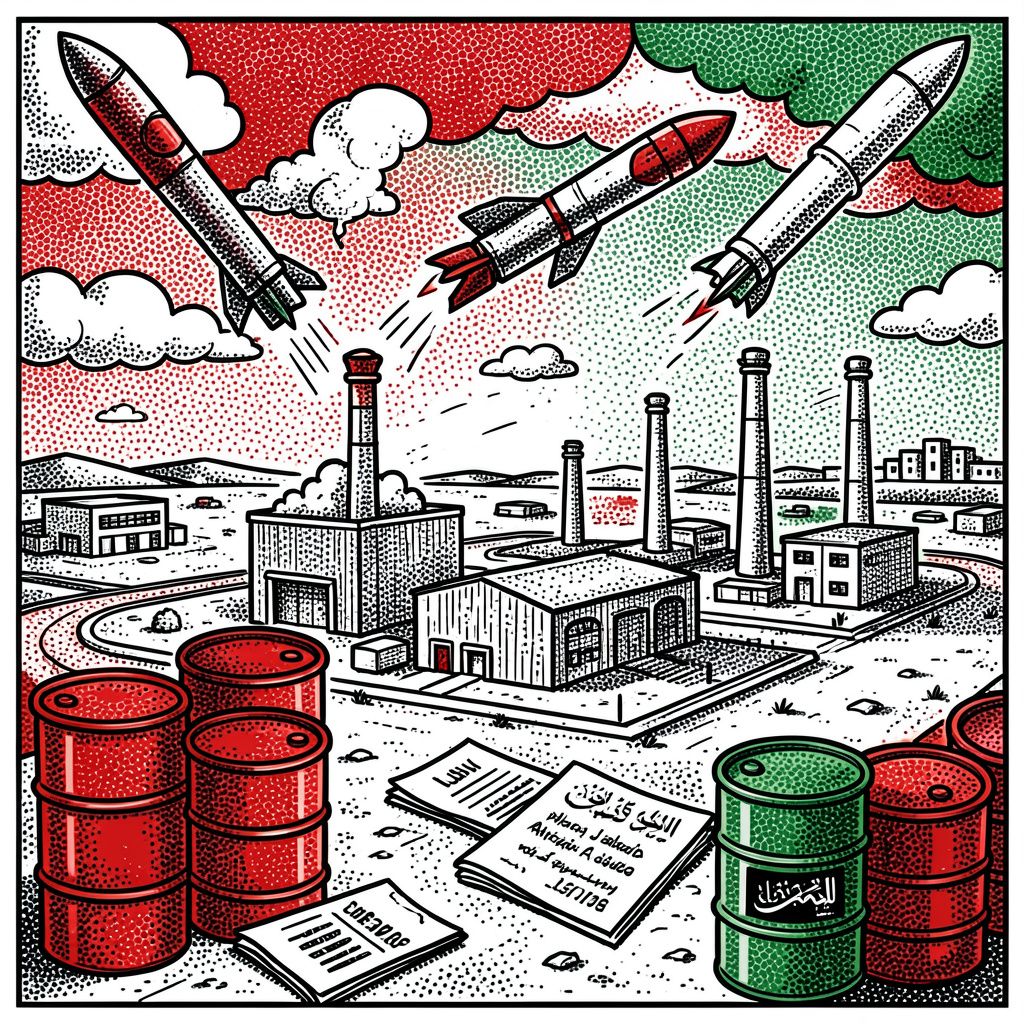 Iranian Missiles Strike Saudi Arabia's Al Jubail Energy Hub