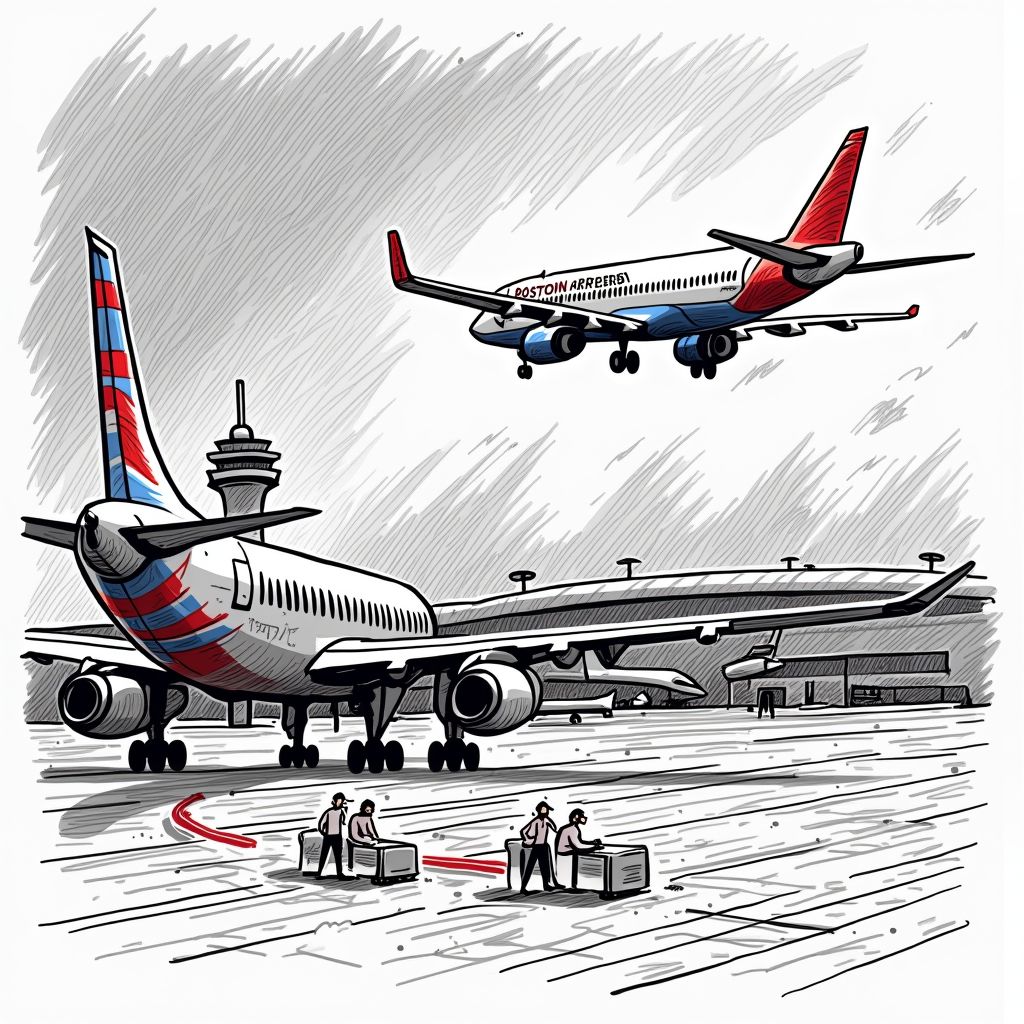 East Coast Storms Ground Hundreds of Flights at Boston Logan Airport