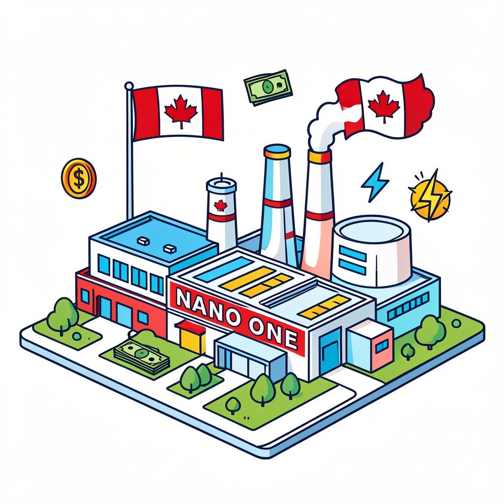 Canada Awards Nano One C$4.3 Million to Bolster Domestic Battery Manufacturing