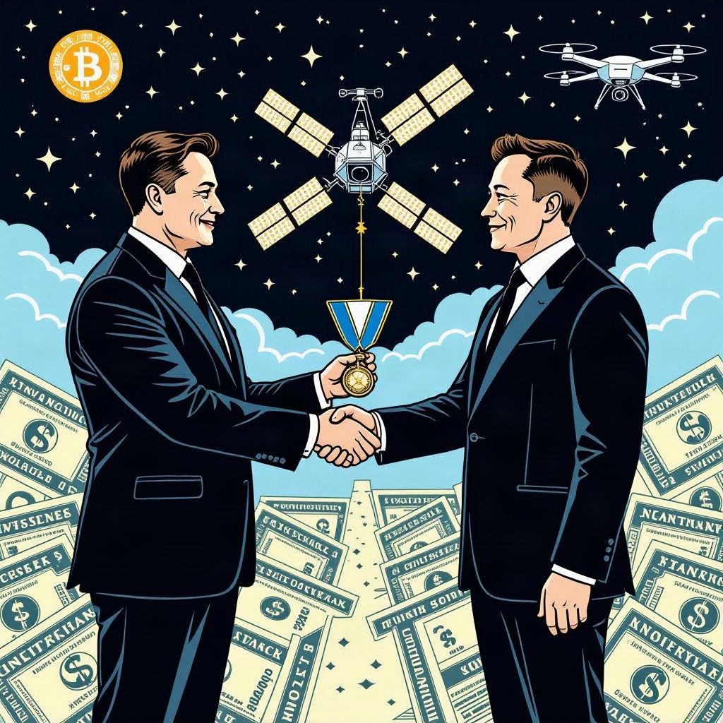 Ukraine Awards Elon Musk Top Honor to Expand Satellite Network Access