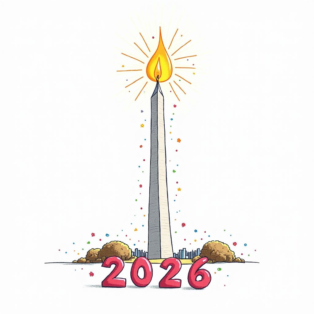 Washington Monument Transforms Into Ceremonial Candle to Kick Off 2026 Festivities